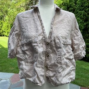 Zara Linen Crop Top L